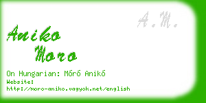 aniko moro business card