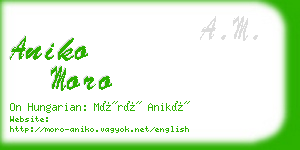 aniko moro business card